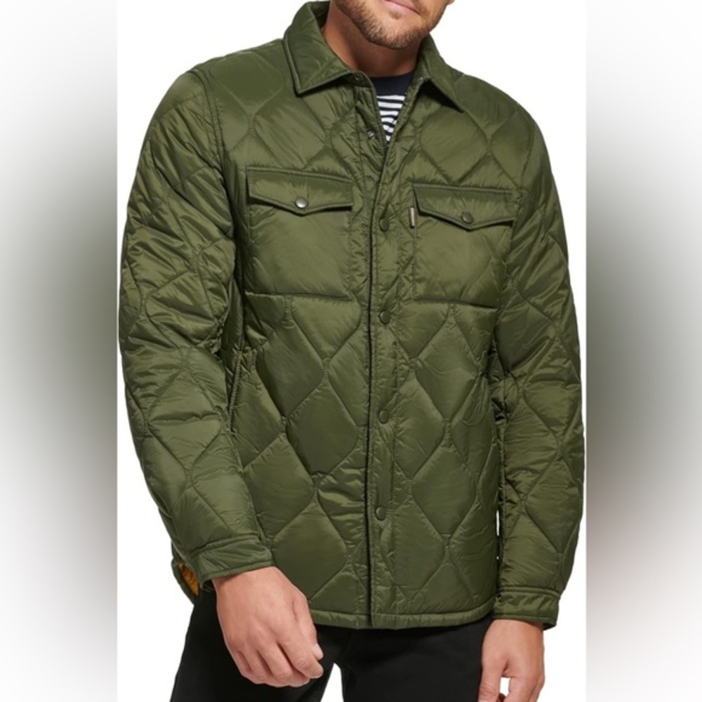 Calvin Klein Men's Diamond Quilted Shirt Jacket NWOT XXL